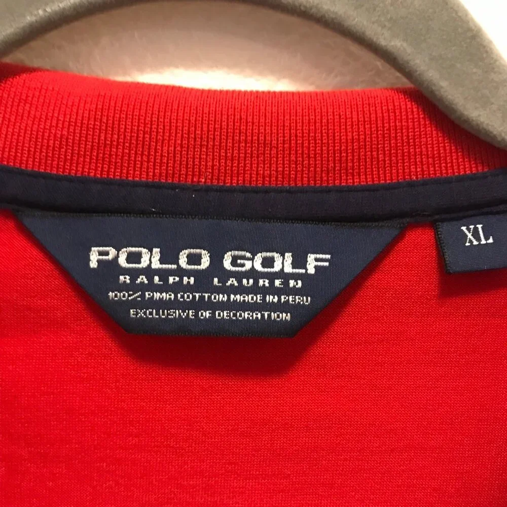 Polo Golf Ralph Lauren Men's‎ Red US Open Merion 2013 Polo Shirt Size XL Preppy